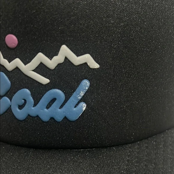 Black and White Trucker Hat with Adjustable Snapback - Picture 3 of 6